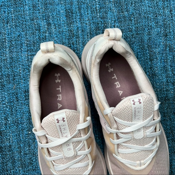 Under Armour Charged Breathe 2 Sneakers in Light Pink Metallic - Picture 6 of 8